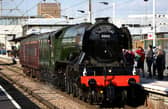 The Flying Scotsman, painted in its traditional colours. Picture: PA