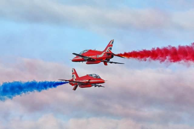 The Red Arrows took to the skies on Wednesday as thousands watched the best display yet.