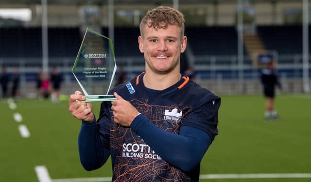 Darcy Graham won player of the month for Edinburgh Rugby with some fine try-scoring exploits.