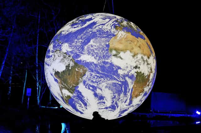 The Earth sculpture by Luke Jerram on a previous visit to Scotland
