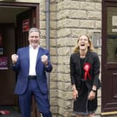 Labour party leader Keir Starmer was celebrating with Kim Leadbeater in Clackheaton after she won the Batley and Spen by-election.