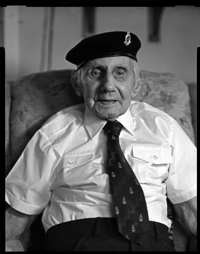 Jimmy Sinclair, aged 107, fought against Rommel in the north African desert. Picture: Wattie Cheung/Poppyscotland
