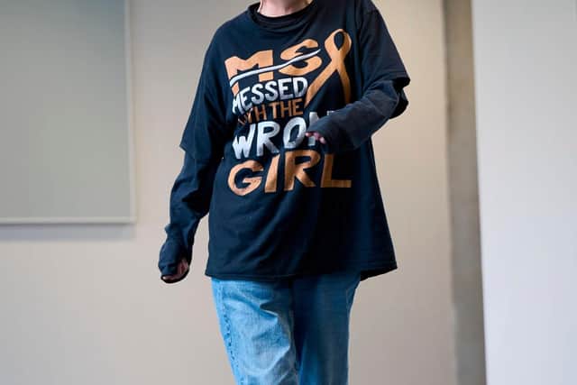 Jeanette Russell walking with confidence with Health Design Collective footwear