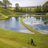 The Cells of Life landforms created by landscape architect Charles Jeneks are one of the most popular sculptures in the grounds of Jupiter Artland. Picture: Jane Barlow/PA Wire