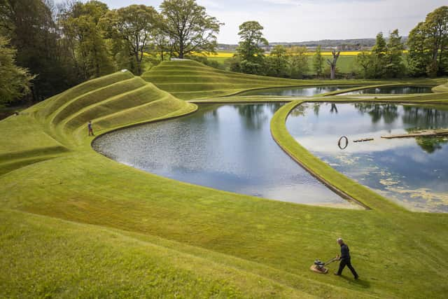 The Cells of Life landforms created by landscape architect Charles Jeneks are one of the most popular sculptures in the grounds of Jupiter Artland. Picture: Jane Barlow/PA Wire