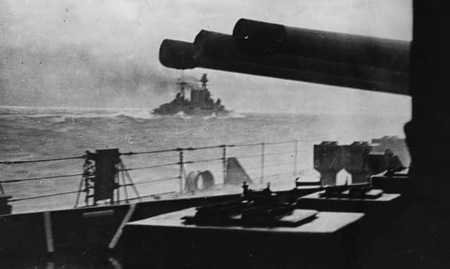 The last picture of HMS Hood, seen from HMS Prince of Wales, as she went into action against the German battleship Bismarck (Picture: Keystone/Getty Images)