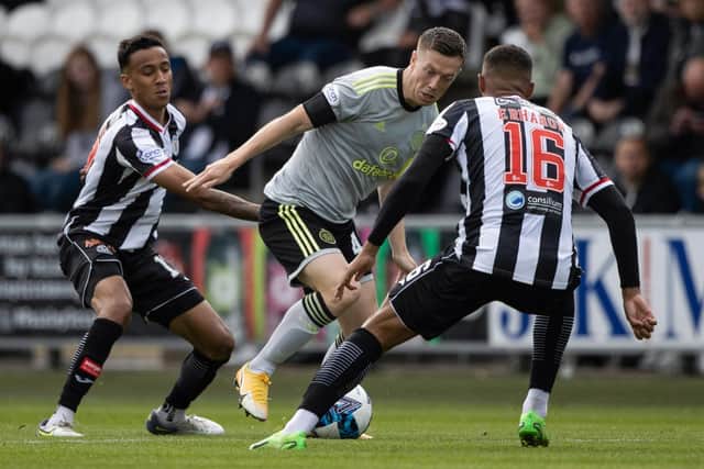Celtic wore their grey kit against St Mirren in Paisley - their only domestic defeat of the season.