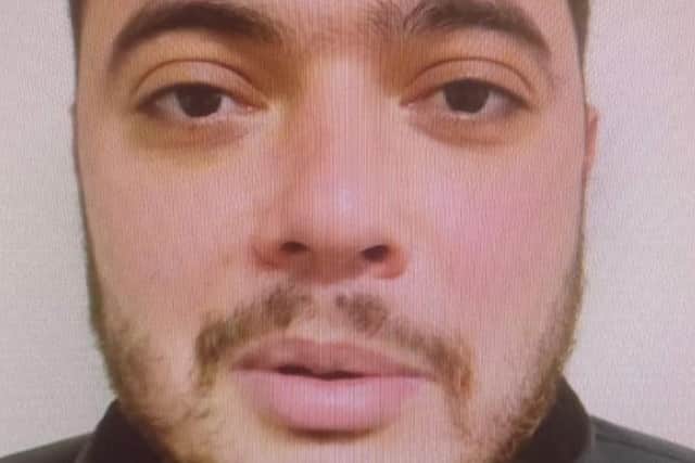 Mohamed Amra escaped from a prison van after a ramming attack at a motorway toll in northern France on Tuesday. Picture: AFP via Getty Images