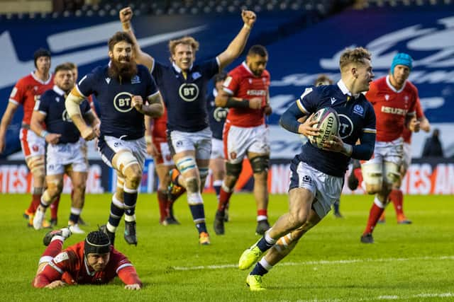 Darcy Graham promised his brother Clark that he was score a try against Wales while the 17-year-old was still in a coma in hospital. Picture: Craig Williamson/SNS