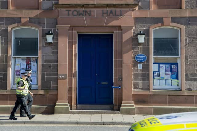 Police officers on the patrol in Stonehaven. Picture: Lisa Ferguson