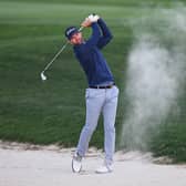 Scott Jamieson plays his second shot on the ninth hole during day two of the Bahrain Championship presented by Bapco Energies at Royal Golf Club. Picture: Ross Kinnaird/Getty Images.