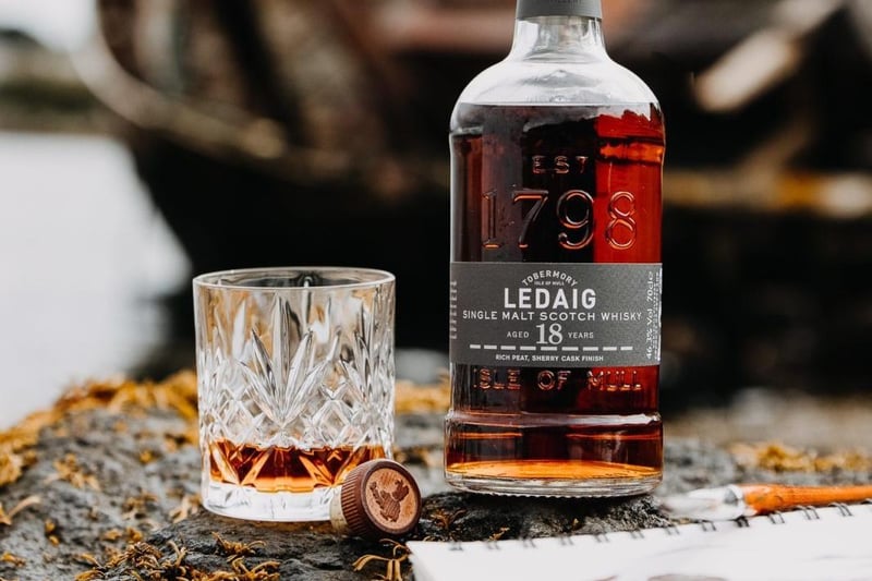 Ledaig is produced at the Tobermory distillery on the Isle of Mull and the whisky claimed the top spot in the 9th annual Whisky of the Year blind tasting hosted by The Whisky Exchange. Ledaig reportedly means ‘safe haven’ in Gaelic and you pronounce its name like “led-chig”.