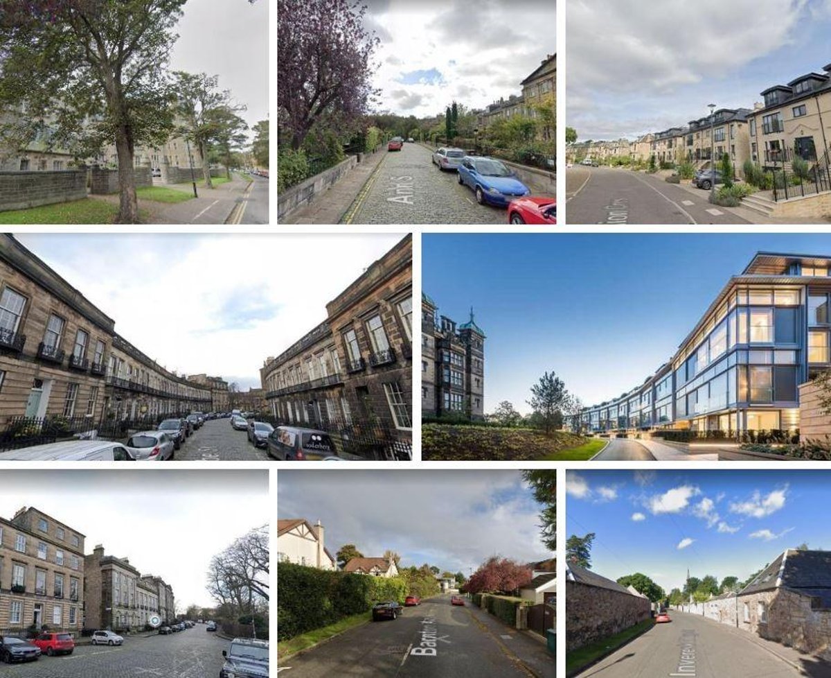 In pictures: The 25 most expensive streets in Scotland revealed according to new study