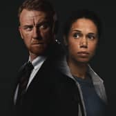 Kevin McKidd as Chris O’Neill and Bradford's Vinette Robinson as Michelle O'Neill. Picture: ITV.