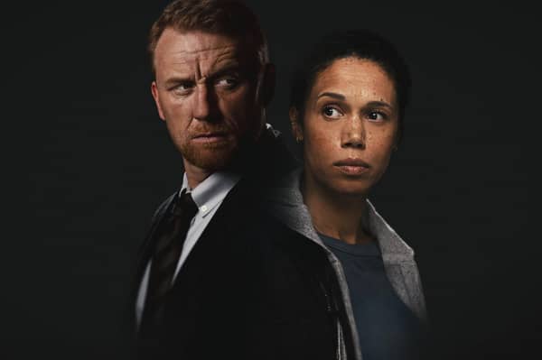 Kevin McKidd as Chris O’Neill and Bradford's Vinette Robinson as Michelle O'Neill. Picture: ITV.
