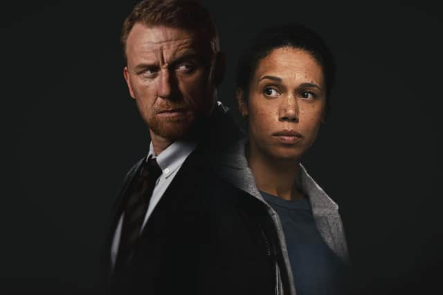 Kevin McKidd as Chris O’Neill and Bradford's Vinette Robinson as Michelle O'Neill. Picture: ITV.