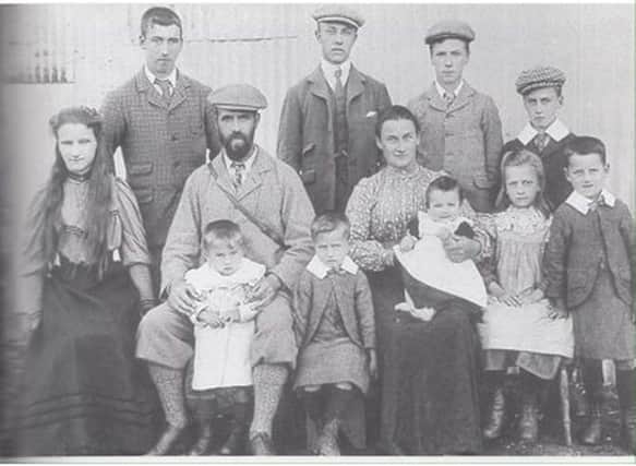 Shepherd John Boa with his wife Barbara and family. The couple went on to have 11 children. PIC: Contributed.