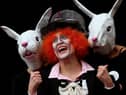 This is either an actor dressed as the Mad Hatter or an SNP Cabinet minister, it's hard to tell (Picture: Julien Behal/PA Wire)