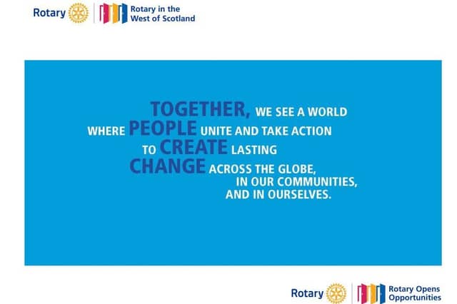 When lockdown was imposed in Scotland Rotary members walked towards the crisis to help tackle it.