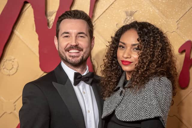 Martin Compston, pictured with his wife Tianna Chanel Flynn, is a huge Josh Taylor fan. Picture: Chris J Ratcliffe/Getty Images