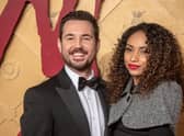 Martin Compston, pictured with his wife Tianna Chanel Flynn, is a huge Josh Taylor fan.  Picture: Chris J Ratcliffe/Getty Images