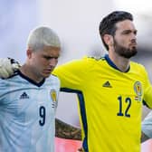 Craig Gordon lines up alongside Lyndon Dykes and Andrew Robertson for the national anthems before Scotland's 2-2 friendly draw with the Netherlands in Wednesday and could be doing so again when the nation embark on their first finals for 23 years in little over a week. (Photo by Craig Williamson / SNS Group)