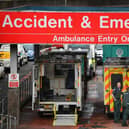 Ambulances sit at the accident and emergency at the Glasgow Royal Hospital. Picture: Getty Images
