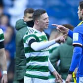 Rangers defender Borna Barisic's  angry exchange with Celtic's Callum McGregor at the end of Monday's draw the Croatian put down to players having "too much fire" in the fixture. (Photo by Rob Casey / SNS Group)