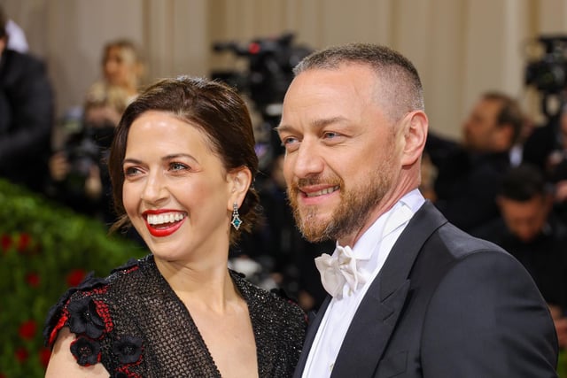 (L-R) Lisa Liberati and James McAvoy attends The 2022 Met Gala Celebrating "In America: An Anthology of Fashion" at The Metropolitan Museum of Art on May 02, 2022 in New York City. (Photo by Mike Coppola/Getty Images)