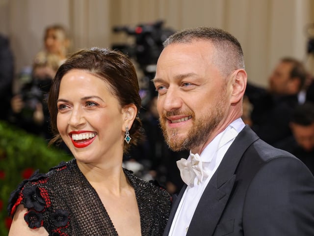 (L-R) Lisa Liberati and James McAvoy attends The 2022 Met Gala Celebrating "In America: An Anthology of Fashion" at The Metropolitan Museum of Art on May 02, 2022 in New York City. (Photo by Mike Coppola/Getty Images)