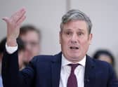 Labour leader Sir Keir Starmer, during a Labour Party press conference at Nexus, University of Leeds, in Yorkshire, to launch a report on constitutional change and political reform that would spread power, wealth and opportunity across the UK. Picture date: Monday December 5, 2022.