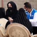 Angelina Jolie meets Somali refugees who fled their homes and found safety in Yemen in March.
