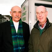 Sean Connery and Gordon Wright at the West End of Princes Street, Edinburgh. Picture: Copyright Eddie Gallacher