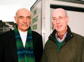 Sean Connery and Gordon Wright at the West End of Princes Street, Edinburgh. Picture: Copyright Eddie Gallacher