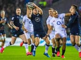 Ali Price in action for Scotland during the Guinness Six Nations Match between Scotland and England at BT Murrayfield on February 08, 2020.