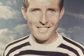 Niall Hopper in the striped strip which saw Queen's Park nicknamed the Spiders
