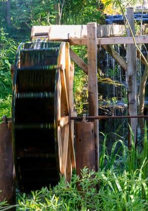 Off-grid: Power is generated by water wheel and solar panel at the Shepherd's Loch.