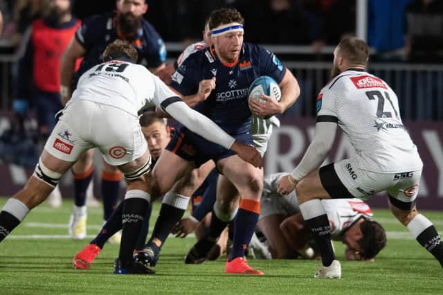 Hamish Watson played the full match for Edinburgh against Sharks.