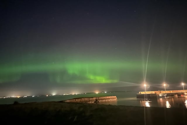 The view from 9pm in Cockenzie harbour