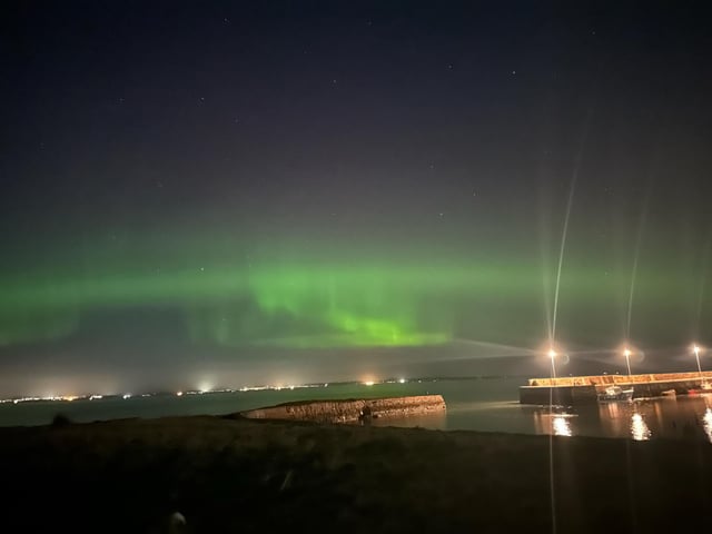 The view from 9pm in Cockenzie harbour