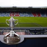 The Scottish Cup trophy on display at Hampden Park. (Photo by Alan Harvey / SNS Group)