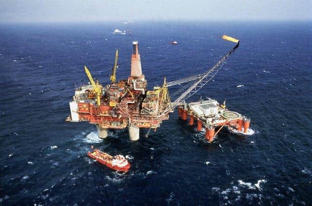 A North Sea oil and gas field's infrastructure.
