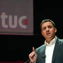 Scottish Labour leader Anas Sarwar speaking at the STUC conference in Dundee. Image: Andrew Milligan/Press Association.