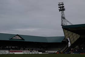 Stark's Park in darkness after a power failure ahead of the cinch Championship match between Raith Rovers and Dunfermline