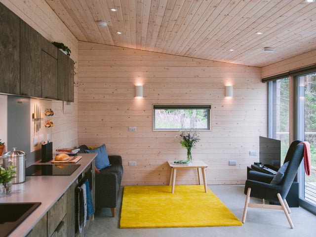 The living areas have plenty of space to relax.