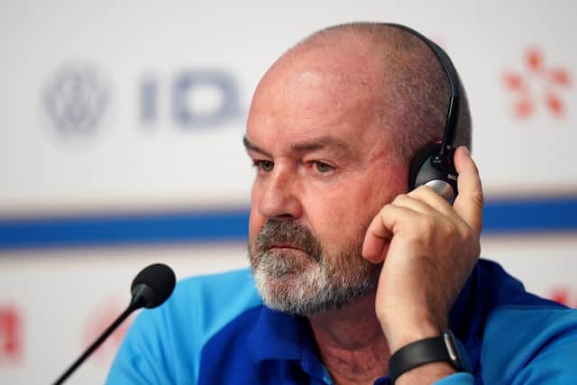 Steve Clarke speaks to the media ahead of Scotland's friendly against France in Lille.