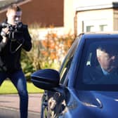 Former chief executive of the SNP, Peter Murrell, leaves his home in Uddingston, Glasgow. Picture: Andrew Milligan/PA Wire