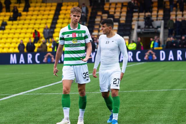 Kristoffer Ajer and Mohammed Elyounoussi. Picture: SNS
