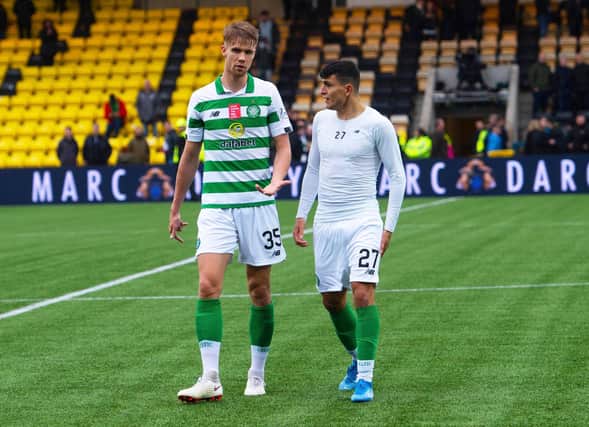 Kristoffer Ajer and Mohammed Elyounoussi. Picture: SNS