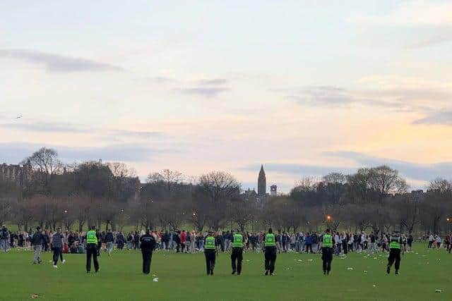 Huge police resources have been needed to deal with the crowds converging on the Meadows in recent weeks. (Picture: Anna Koslerova/SWNS.com)